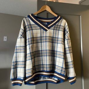 plaid sweater